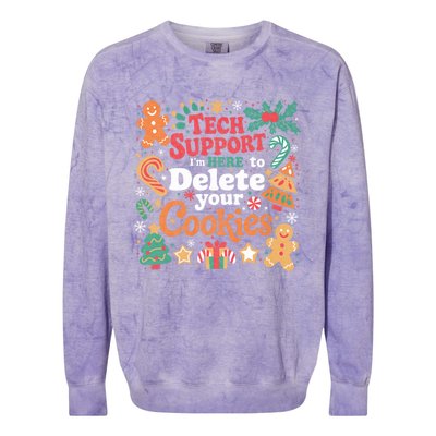 Tech Support Christmas Cookies Colorblast Crewneck Sweatshirt