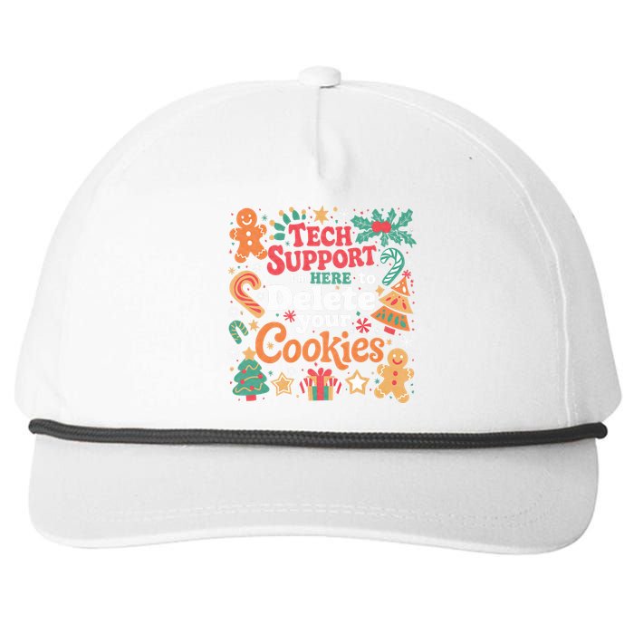 Tech Support Christmas Cookies Snapback Five-Panel Rope Hat