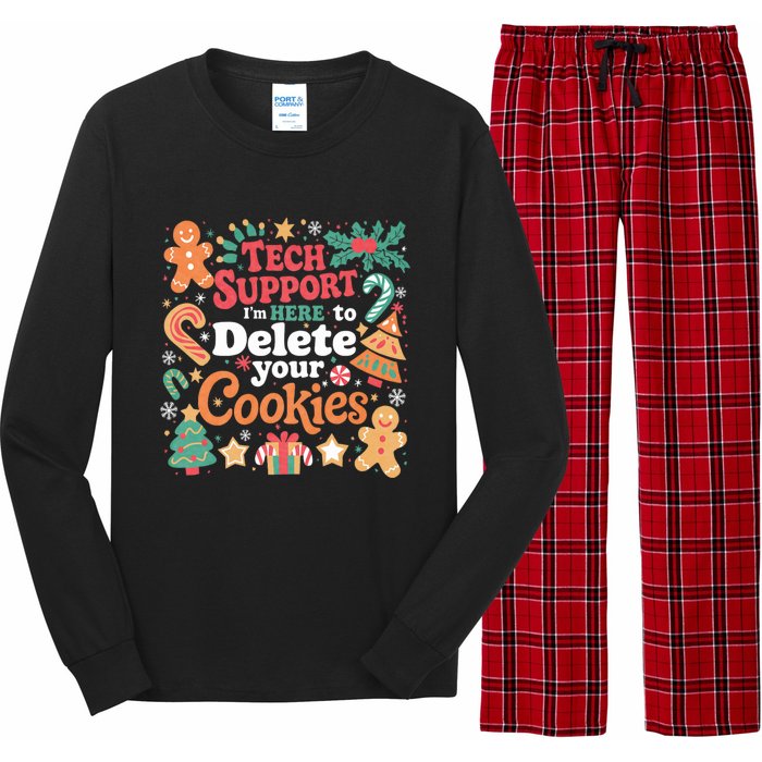 Tech Support Christmas Cookies Long Sleeve Pajama Set