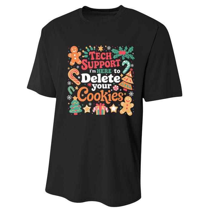 Tech Support Christmas Cookies Performance Sprint T-Shirt