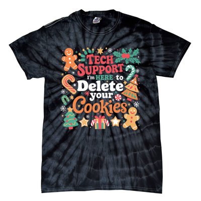 Tech Support Christmas Cookies Tie-Dye T-Shirt