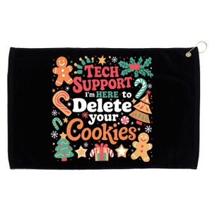 Tech Support Christmas Cookies Grommeted Golf Towel