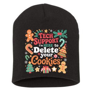 Tech Support Christmas Cookies Short Acrylic Beanie