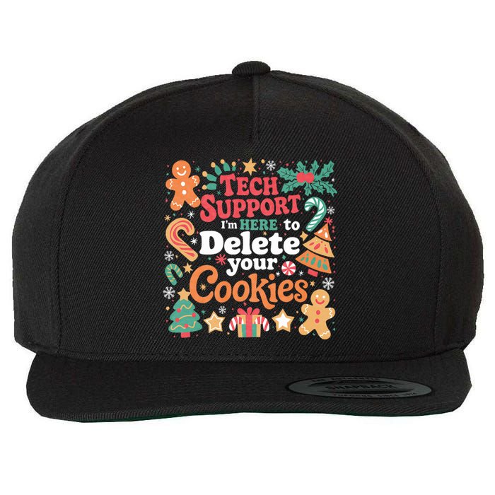 Tech Support Christmas Cookies Wool Snapback Cap