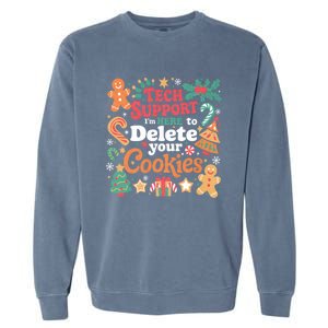 Tech Support Christmas Cookies Garment-Dyed Sweatshirt