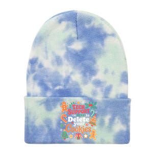 Tech Support Christmas Cookies Tie Dye 12in Knit Beanie