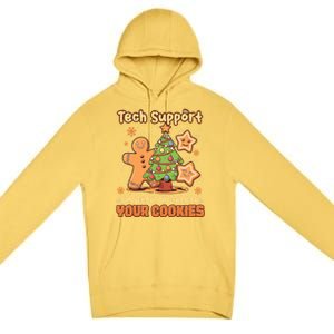 Tech Support Christmas Cookies Premium Pullover Hoodie