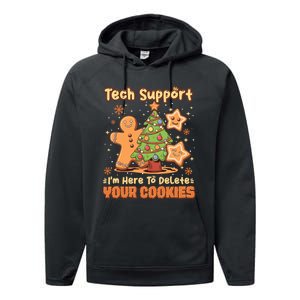 Tech Support Christmas Cookies Performance Fleece Hoodie