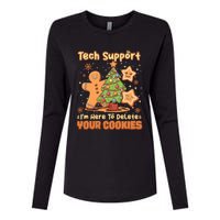 Tech Support Christmas Cookies Womens Cotton Relaxed Long Sleeve T-Shirt