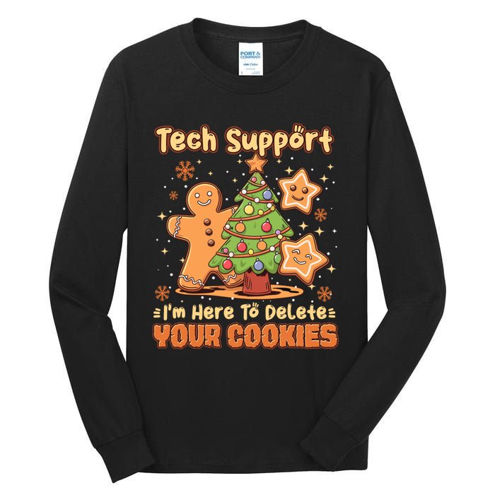 Tech Support Christmas Cookies Tall Long Sleeve T-Shirt