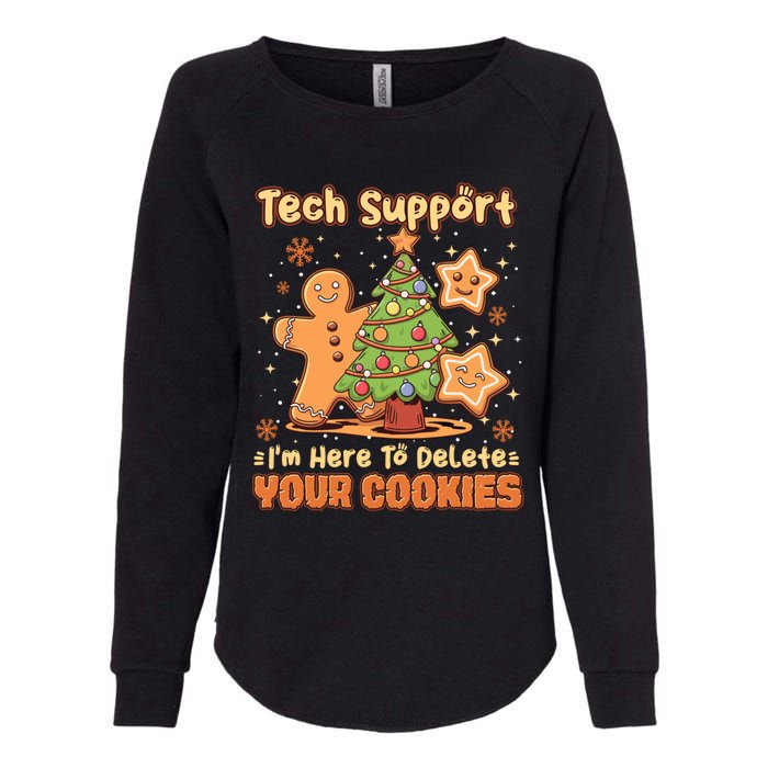 Tech Support Christmas Cookies Womens California Wash Sweatshirt