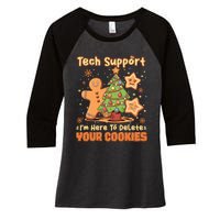 Tech Support Christmas Cookies Women's Tri-Blend 3/4-Sleeve Raglan Shirt