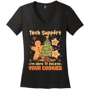 Tech Support Christmas Cookies Women's V-Neck T-Shirt