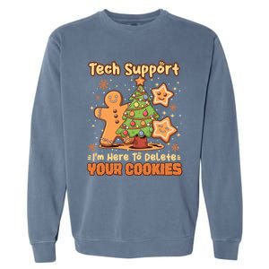 Tech Support Christmas Cookies Garment-Dyed Sweatshirt