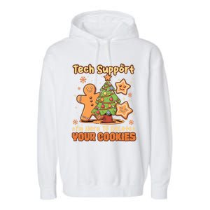 Tech Support Christmas Cookies Garment-Dyed Fleece Hoodie