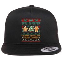 Tech Support Christmas Cookies Flat Bill Trucker Hat