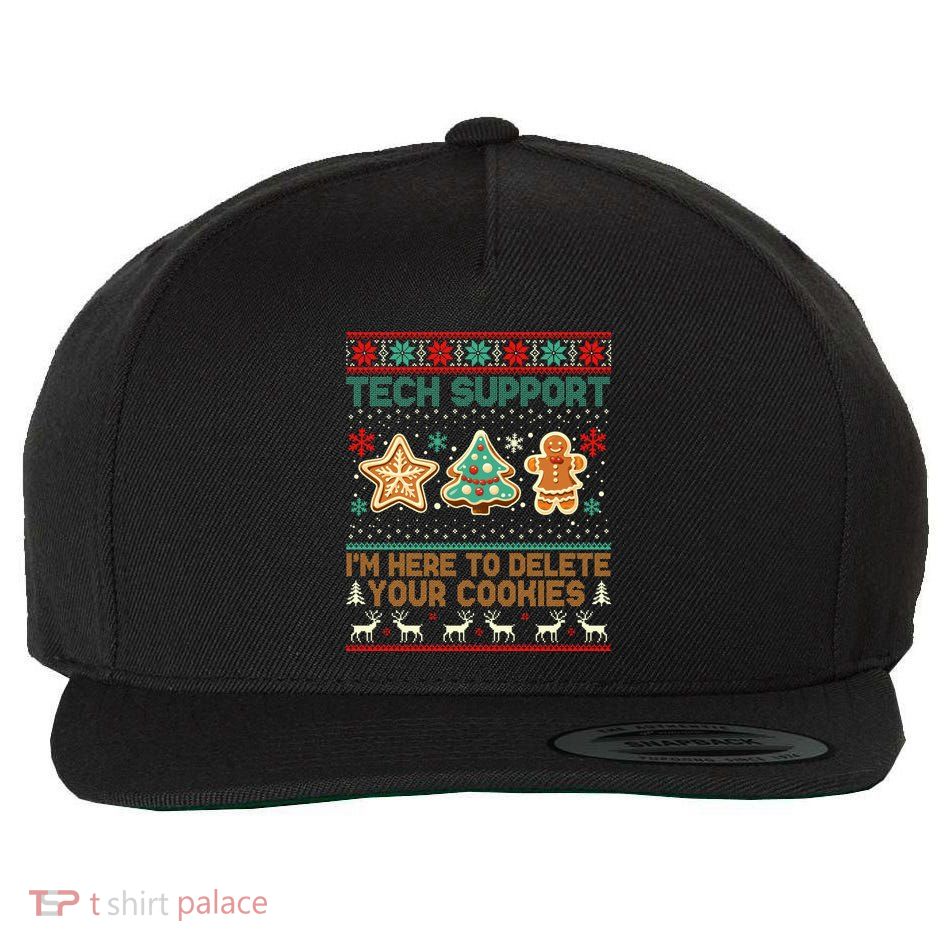 Tech Support Christmas Cookies Wool Snapback Cap