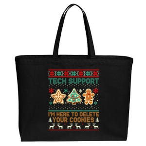 Tech Support Christmas Cookies Cotton Canvas Jumbo Tote