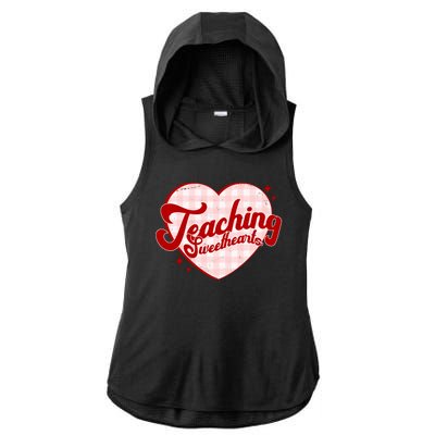 Teaching Sweethearts Cute Valentines Day Teacher Ladies PosiCharge Tri-Blend Wicking Draft Hoodie Tank