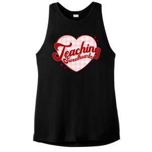 Teaching Sweethearts Cute Valentines Day Teacher Ladies PosiCharge Tri-Blend Wicking Tank