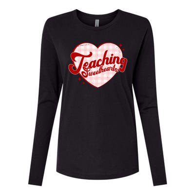 Teaching Sweethearts Cute Valentines Day Teacher Womens Cotton Relaxed Long Sleeve T-Shirt