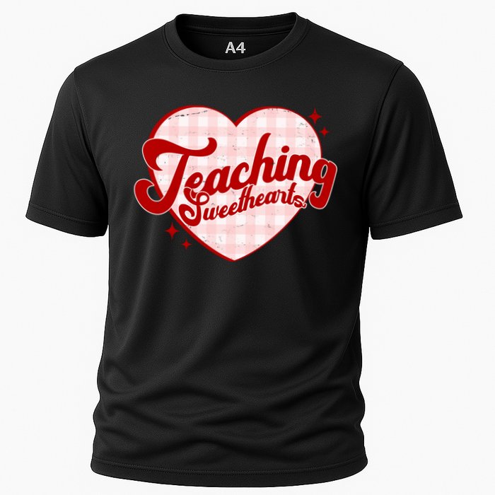 Teaching Sweethearts Cute Valentines Day Teacher Cooling Performance Crew T-Shirt