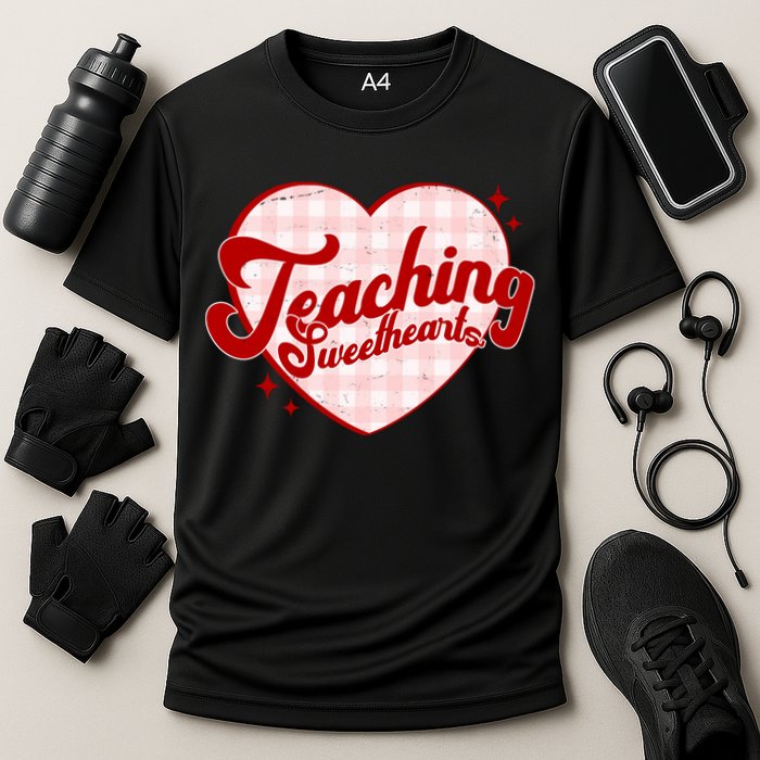 Teaching Sweethearts Cute Valentines Day Teacher Cooling Performance Crew T-Shirt