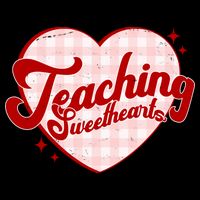 Teaching Sweethearts Cute Valentines Day Teacher Cooling Performance Crew T-Shirt