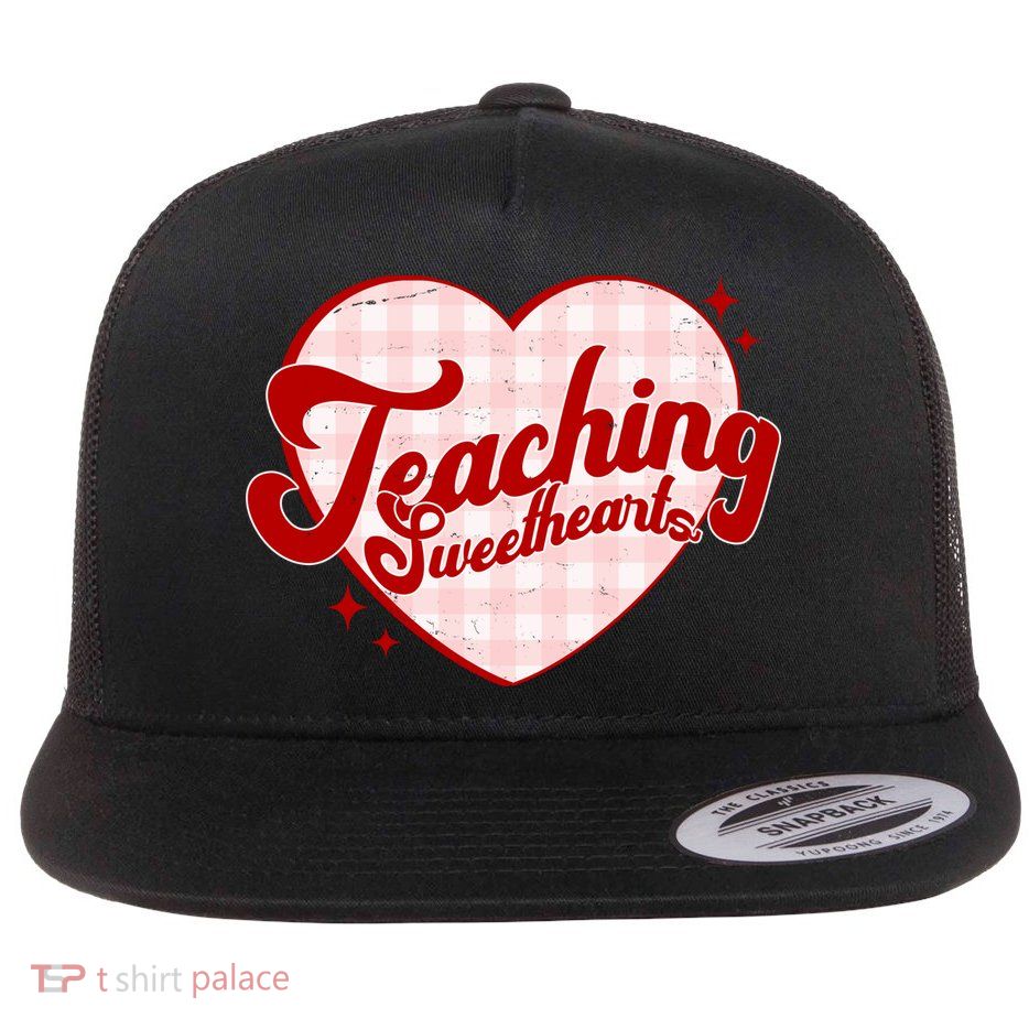 Teaching Sweethearts Cute Valentines Day Teacher Flatbill Hat