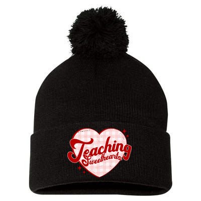 Teaching Sweethearts Cute Valentines Day Teacher Pom Pom 12in Knit Beanie
