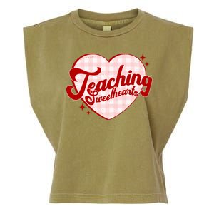 Teaching Sweethearts Cute Valentines Day Teacher Garment-Dyed Women's Muscle Tee