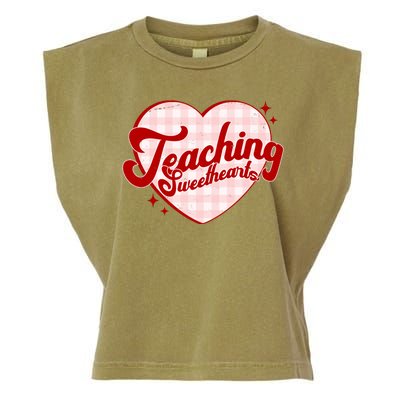 Teaching Sweethearts Cute Valentines Day Teacher Garment-Dyed Women's Muscle Tee