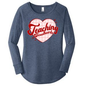 Teaching Sweethearts Cute Valentines Day Teacher Women's Perfect Tri Tunic Long Sleeve Shirt