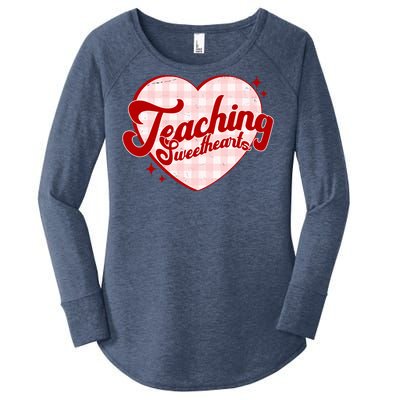 Teaching Sweethearts Cute Valentines Day Teacher Women's Perfect Tri Tunic Long Sleeve Shirt