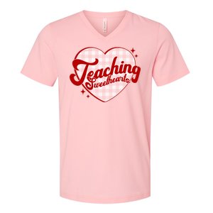 Teaching Sweethearts Cute Valentines Day Teacher V-Neck T-Shirt