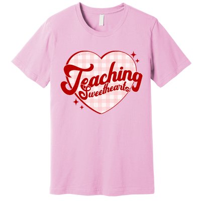 Teaching Sweethearts Cute Valentines Day Teacher Premium T-Shirt