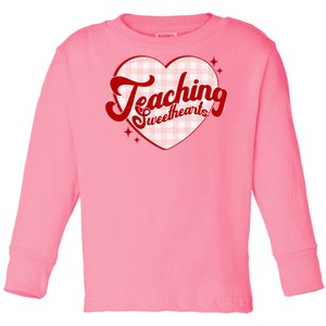 Teaching Sweethearts Cute Valentines Day Teacher Toddler Long Sleeve Shirt