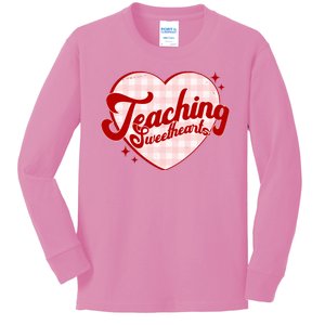 Teaching Sweethearts Cute Valentines Day Teacher Kids Long Sleeve Shirt