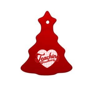 Teaching Sweethearts Cute Valentines Day Teacher Ceramic Tree Ornament