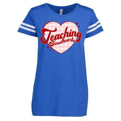 Teaching Sweethearts Cute Valentines Day Teacher Enza Ladies Jersey Football T-Shirt