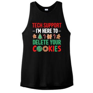 Tech Support Christmas Cookies Ladies PosiCharge Tri-Blend Wicking Tank