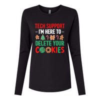 Tech Support Christmas Cookies Womens Cotton Relaxed Long Sleeve T-Shirt