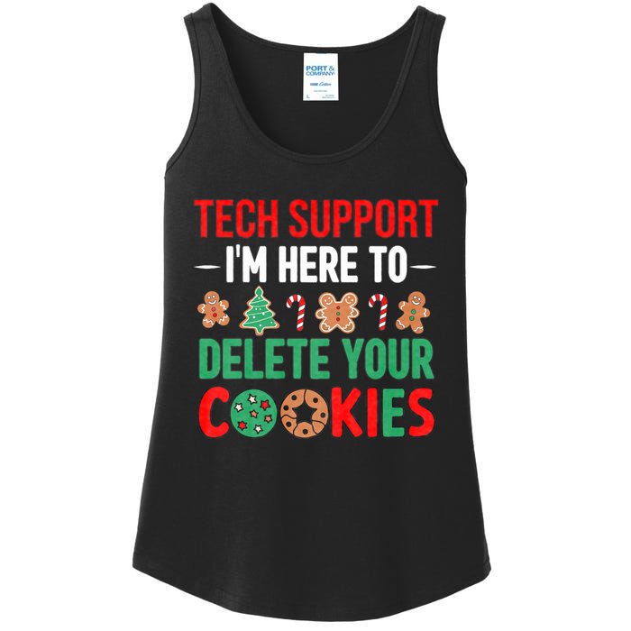 Tech Support Christmas Cookies Ladies Essential Tank