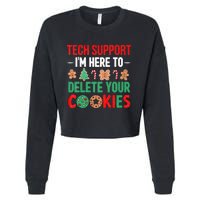 Tech Support Christmas Cookies Cropped Pullover Crew