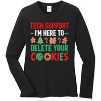 Tech Support Christmas Cookies Ladies Long Sleeve Shirt