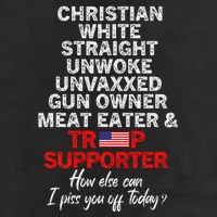 Trump Supporter Christian White Straight Unwoke Unvaxxed Cool Comfort Performance Bucket Hat