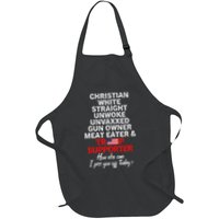 Trump Supporter Christian White Straight Unwoke Unvaxxed Apron