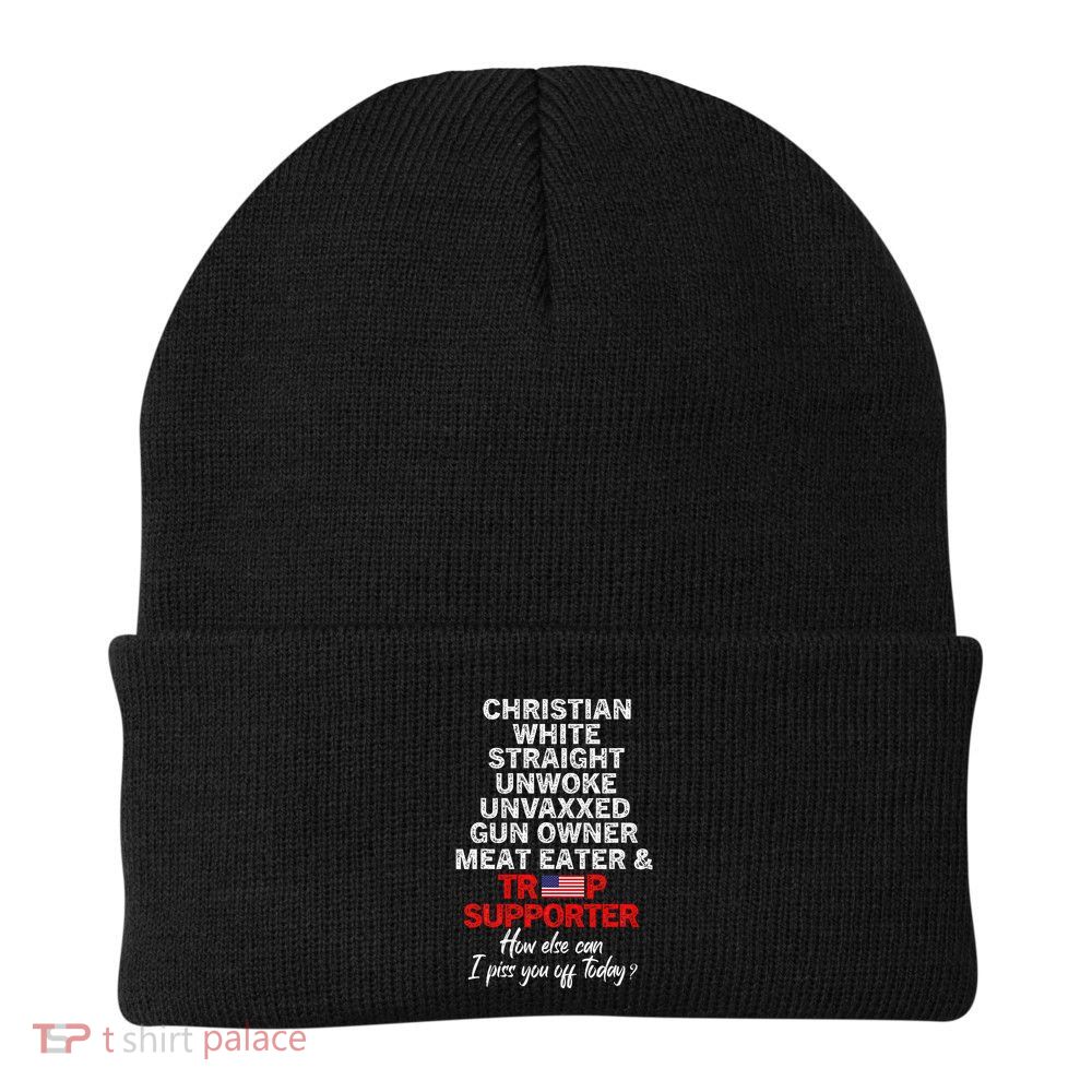 Trump Supporter Christian White Straight Unwoke Unvaxxed Beanie