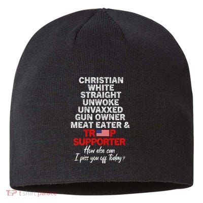 Trump Supporter Christian White Straight Unwoke Unvaxxed Sustainable Beanie