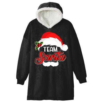 Team Santa Christmas Family Hooded Wearable Blanket